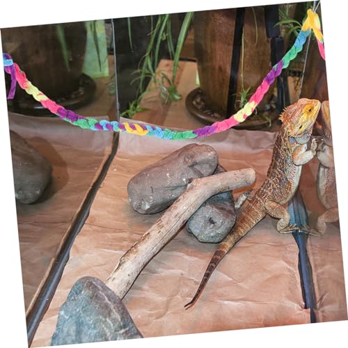 Mipcase 2pcs Crab Climbing Rope and Terrarium Vines Natural Habitat Accessories for Lizards Geckos and Snakes for Pet Tanks and Reptile Environments