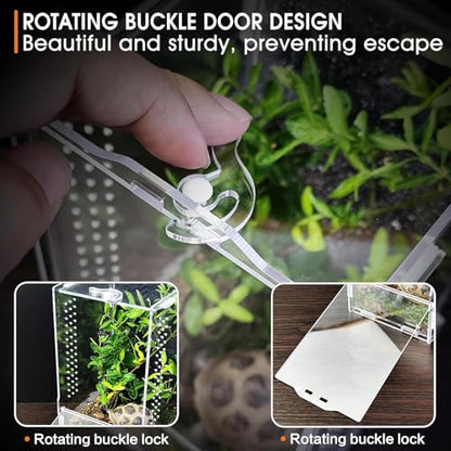 Genérico Jumping Spider Terrarium - Habitat Acrylic Tarantulas,Religious Mantis Enclosure | for Breeders Pet Lovers Educators School Projects Living Room Study Stores Office
