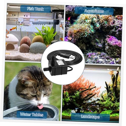 USB Mini Submersible Water Pump for Aquariums and Fish Tanks Quiet Operation Cat Water Fountain Pump Versatile Water Table Pump Strong Suction for Home and Office Use