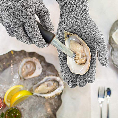 4 PCS (M+L) Cut Resistant Gloves Food Grade Level 5 Hand Protection,Kitchen Cut Gloves (Large+Medium) - size: Large+Medium (Pack of 4)