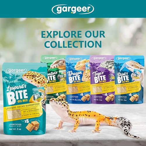 Gargeer Leopard Gecko Food 3oz. Complete Gel Diet for Both Juveniles and Adults. Proudly Made in The USA, Using Premium Ingredients, Fortified Gourmet Formula. Enjoy! - size: 3 Ounce (Pack of 1)
