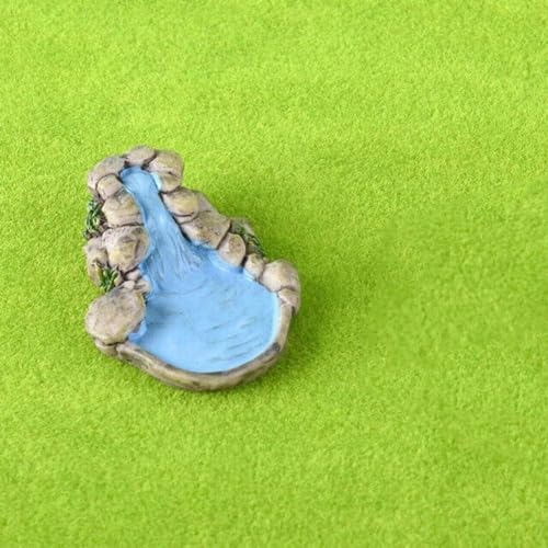 DIY Miniature Mini Water Pool, Garden Lawn Ornament for Mountain Dollhouse Decor, Craft Outdoor Statues, Village Character and Manor Style