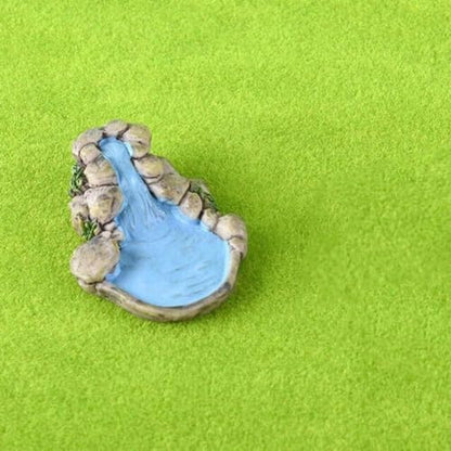 DIY Miniature Mini Water Pool, Garden Lawn Ornament for Mountain Dollhouse Decor, Craft Outdoor Statues, Village Character and Manor Style