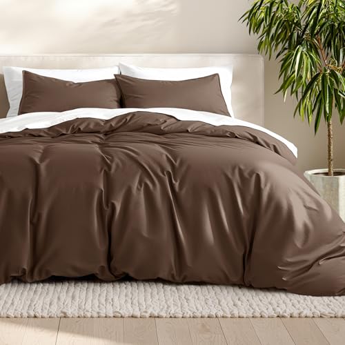 Bare Home Bedding Duvet Cover Extra Long Size - Premium 1800 Super Soft Collection - Lightweight, Cooling - Soft Breathable Bedding Duvet Cover (Twin/Twin XL, Cocoa) - color: 07 - Cocoa (No Comforter), size: Twin/Twin XL