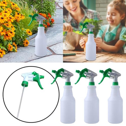 Spray Bottles for Cleaning, 3 Pack,25 Oz Heavy Duty Plastic Adjustable Nozzle Empty Spray Bottles,Refillable Leak Proof Plant Spray Bottle for Cleaning Solutions Hair Plants Industrial