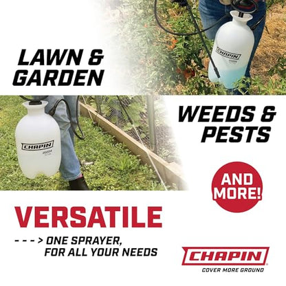 Chapin 1-Gallon Pump Sprayer, Easy Use for Home & Garden, 2pk | Durable lightweight tank; ideal for weed control, plant care and cleaning with adjustable nozzle, long hose and easy pump - style: 1 Gallon, 2 Pack