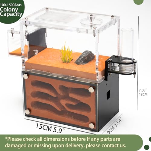 Terra Core StackTower Ant Nest with Starter Kit 5.9 x 3.54 x 7.28 in - size: Terra Core Series-StackTower