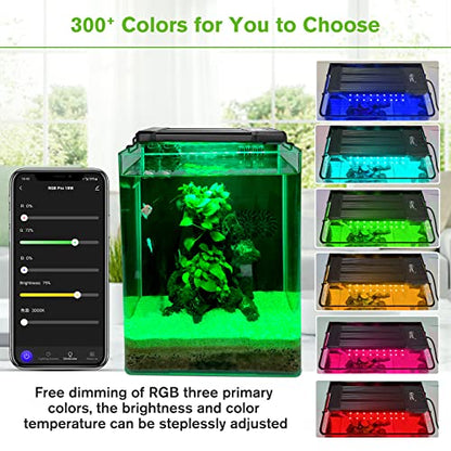 hygger 40W Smart Aquarium Light, Bluetooth LED Light with App Control, Full Spectrum Fish Tank Light with 24/7 Lighting Cycle, 5 Modes, Adjustable Timer, for 30"-36" Freshwater Planted Tank - size: 40W (for 30-36 inch Tank)