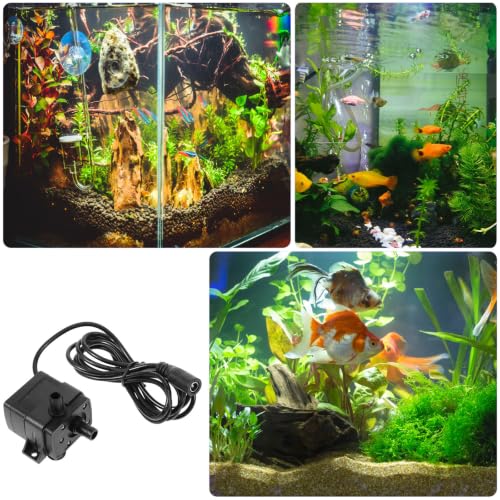 Homoyoyo Quiet Submersible Water Pump for Fish Tank and Pond with 90-240l/h Capacity, Sturdy Abs Material and Smooth Surface, for Aquarium Circulation and Outdoor Fountain Use