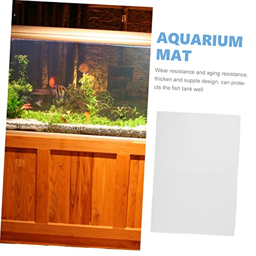 TOYANDONA Reptile Terrarium Cushioning Mat Shockproof Fish Tank Pad Thickened Nonslip Bottom Mat for Aquariums for Heat Preservation and Absorption White - color: White