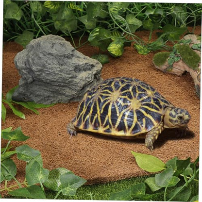 Natural Coconut Coir Reptile Carpet Mat Non-Toxic Terrarium Substrate Liner for Lizards Snakes Tortoises Washable and Reptile Supplies