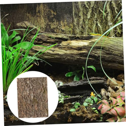 Totority Natural Cork Bark Reptile Decor Climbing Platform Rough Texture Background for Gecko Lizard Snake Habitat Terrarium Accessories