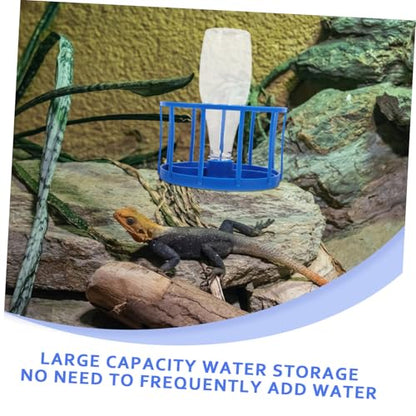 Reptile Water Dispenser and Feeder Automatic Water Bowl for Tortoises Lizards Other Reptiles High Capacity Reservoir for Consistent Hydration Easy to Clean Plastic Design