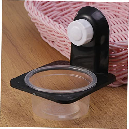 4pcs Reptile Food and Water Bowls Black Feeding Dish for Lizard Gecko Turtle and Other Reptiles Space-Saving Design for Tanks and Boxes