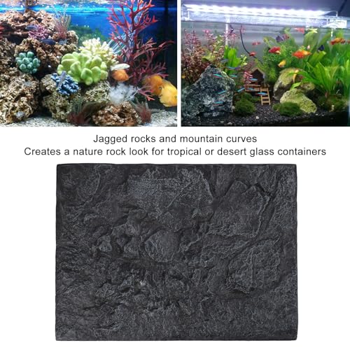 CDQL Aquarium Terrarium Background, Multipurpose 3D Reptile Background, Foam Aquarium Decor Backgrounds, Easy to Assemble for Reptiles Lizard Fish Frog (D) - size: D