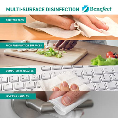 Benefect Botanical Disinfecting Wipes - (250 Wipe Count) Natural, No Residue - Antibacterial Disinfectant, Multi-Surface Cleaning and Sanitizing Wipes - size: 250 Count (Pack of 1)