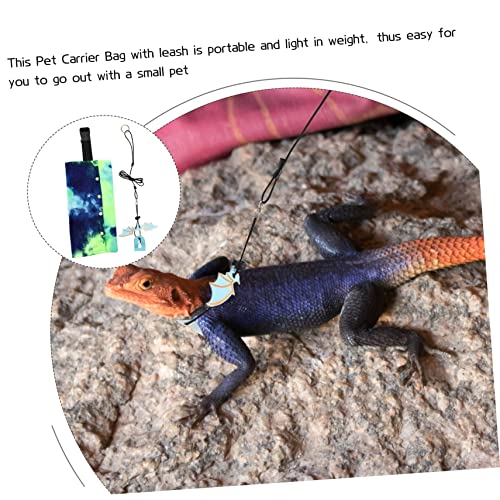 Toyvian Portable Reptile Travel Bag with Adjustable Leash for Outdoor Lizard Carrying Pet Carrier Suitable for Hiking Cycling and Subways Capacity Shoulder Strap Design for Small Reptiles