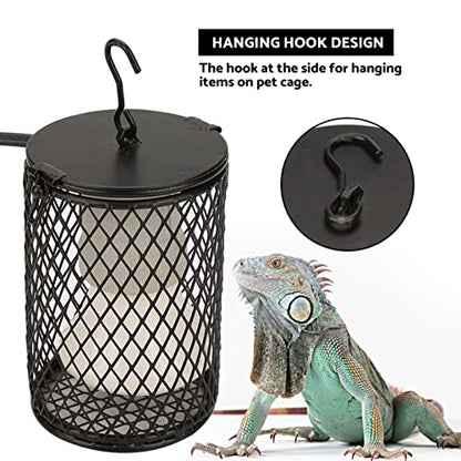 Tbest Heat Lamp for Reptiles,Bird Cage Heater Reptile Nano,Chicken Coop Heater,Safer Than Brooder Lamps 100W Infrared Ceramic Emitter Heat Light Bulb Lamp Pet Reptile Brooder(Black) - color: Black