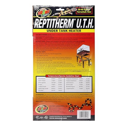Zoo Med Repti Therm Under Tank Reptile Heater 16 Watts - 12" Long x 8" Wide (30-40 Gallons) - Pack of 4