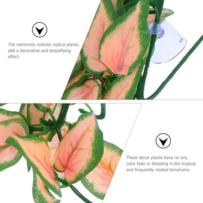 3pcs Artificial Reptile Vines with Suction Cups Bendable Hanging Plants for Terrarium Decoration Flexible Jungle Climbing Branches for Lizards Chameleons Geckos Snakes Tree Frogs