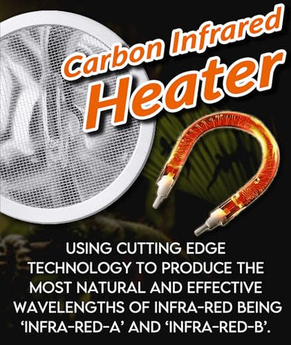 50W Deep Heat Infrared Projector Lamp for Reptiles, Emits both Infrared A & B Wavelengths, Reptiles Basking Light Heat Lamp Bulbs with Reflector for Bearded Dragons, Turtles, Snakes, Lizards, etc.