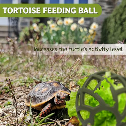 Tortoise Treat Ball Toys, Tortoise Habitat Accessories, Turtle Feeder Ball, Toys for Aquatic Turtle Tank Accessories