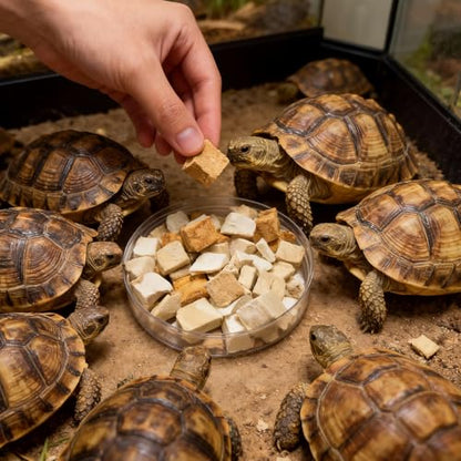 Freeze-Dried Chicken, Duck & Fish for Turtle Treats | 3 oz Canister of Aquatic Turtle Food | Protein Rich Diet for Red Eared Sliders, Box Turtles & Aquatic Pets (3 oz)