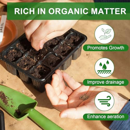 Doter Seed Starter Potting Soil Mix 1qt, Seed Starting Mix for Germination and Growth, Loamy Compost Well-Drainaged Soil Fit for Vegetable, Flower, houseplant - size: 1qt