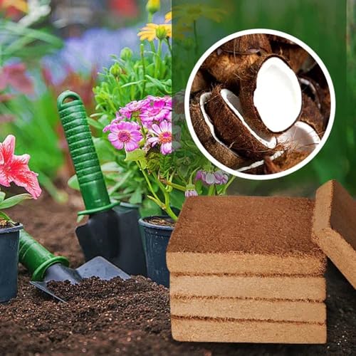 2026 NEW Premium Coco Coir Brick High Nutrient Compressed Coconut Soil Organic Low EC & PH Balanced Potting Soil for All Plants Gardening Hydroponics and Reptile Substrate