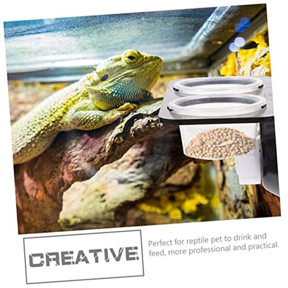 Turtle Tank Accessories Gecko Snake Reptile Feeder Feeding Ledge Easy Install Suction Cup Design