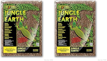 Exo Terra Jungle Earth, Tropical Terrarium Substrate, 8 Quarts, PT2762 (Pack of 2) - size: 8 Quarts (Pack of 2)