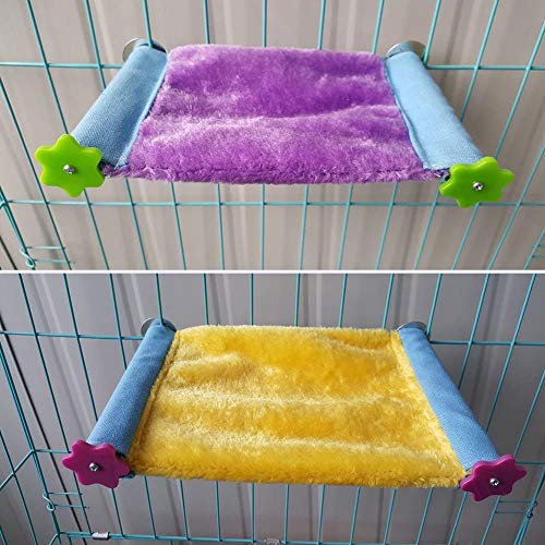 Bird Nest Bed Hammock Toy Hamster Warm Comfortable Hanging House Perch Stand for Parrot Parakeet Cockatiel African Grey Cockatoo Lovebird Conure Finch Chinchilla Rat Gerbil Cage Accessories (S) - size: S
