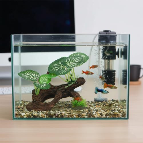 Betta Fish Tank Decor Artificial Driftwood for Aquarium Decorations Plants Driftwood Cave Small Fish Tank Decor Ornaments Accessories