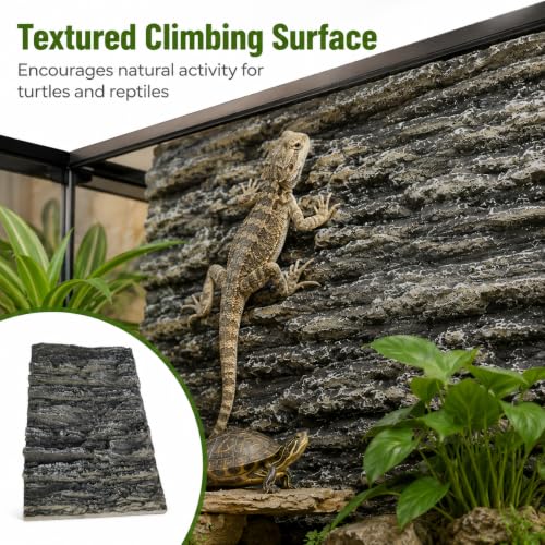 FOMIYES Reptile Tank Background 3D Stalactite Decorative Panel 17.7X11.8X1.6 Inch Pu Foam Aquarium Backdrop for Fish Turtle Habitat Vertical Rock Design
