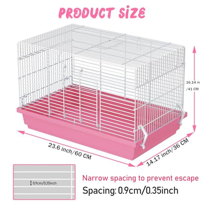 Pronetcus Hamster cage for Hamsters, Gerbils, mice, Rats, Small Guinea Pigs and Other Small Animals. - color: Pink, size: Large