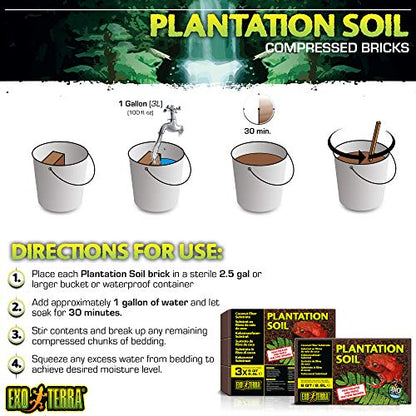 Exo Terra Plantation Soil, 8 Quarts - 3 Count | (Pack of 4) - size: 3 Count (Pack of 4)