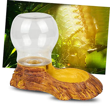 VANZACK Amphibians Reptiles Automatic Water Feeder Smooth Surface Tortoise Basin for Easy Cleaning Water Supply for Lizards and Terrarium Decor