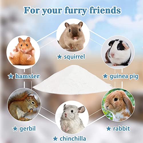 Sukh 47OZ Hamster Sand Bath - Fine Desert Sand Hamster Bedding Reptile Silica Sand Gerbil Hideout for Hamster Squirrel Guinea Pig Rabbit Chinchillas Gerbil Syrian Mice Small Animals Small Pets - size: 47 OZ
