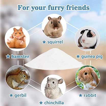 Sukh 47OZ Hamster Sand Bath - Fine Desert Sand Hamster Bedding Reptile Silica Sand Gerbil Hideout for Hamster Squirrel Guinea Pig Rabbit Chinchillas Gerbil Syrian Mice Small Animals Small Pets - size: 47 OZ