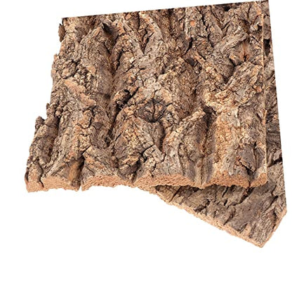 2Pcs Natural Reptile Hide Tree Bark Decor for Terrarium Climbing Tree Bark Decoration for Lizards Turtles Geckos Frogs Chameleons Habitat Background and Climbing Surface