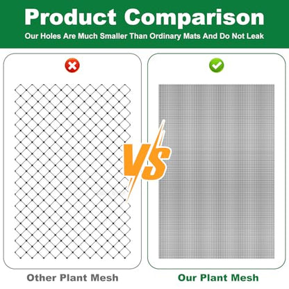 15 Pcs Flower Pot Hole Mesh Pad, 11.8 x 7.8 Inch Bosai Plant Mesh Drainage Screen Prevent Soil Loss Meshs DIY Drainage Netting Pot Bottom Grid for Gardening