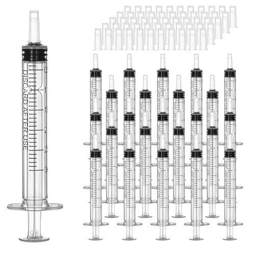 100 Pack 3ml syringe, Bulk 3ml oral syringe, Premium syringe for liquid, for Pet Feeding, Lab Use, Liquid Measuring, Oil & Glue Dispensing, Leak-Proof 3cc Needle-Free Syringe - size: 3ml Syringes-100pcs