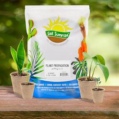 Soil Sunrise Plant Propagation Potting Mix (4 Quarts) Ideal Starter Mix for Rooting Plant Cuttings - size: 4 Quarts