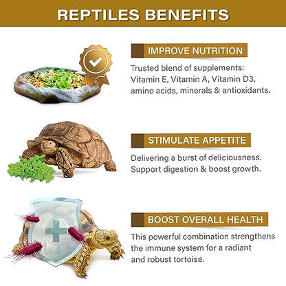 Gargeer 2oz Desert/Grassland Tortoise Food Supplement, Flower Salad Mix Topper. Supercharge Appetite, Health & Immune System. Complete Diet, Rich with Vitamins, Made in The USA. Enjoy! - size: 2 Ounce (Pack of 1)