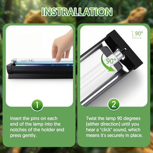 QZQ T5 10.0 UVB Reptile Light 8W, UVA UVB Reptile Light Bulb 2 Pack, Fluorescent Lamp Tube for Bearded Dragons, Snake, Gecko, Tortoise, Lizard - size: 8W-10.0-11.5IN