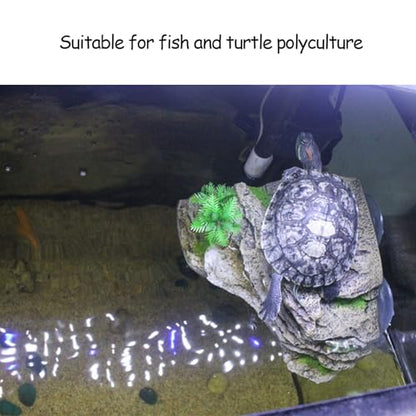 kathson Turtle Basking Platform with Suction Cups Tortoise Climbing Step Ledge Aquarium Ornament Rock Turtle Floating Dock Resting Basking Terrace for Amphibians Reptile (Yellow)