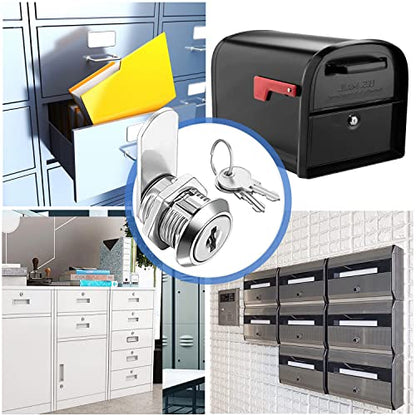 Sissinda 5/8'' Keyed Alike Cabinet Locks with Keys, 12 Packs, Waterproof, Durable Construction, Wide Application, Easy Installation, Satisfactory Guarantee - size: 5/8 Inch 12Pcs
