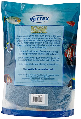 Pettex Roman Gravel Aquatic Roman Gravel, 2 Kg, Mediterranean Blue - color: Mediterranean Blue, size: 2 kg, style: 2 kg