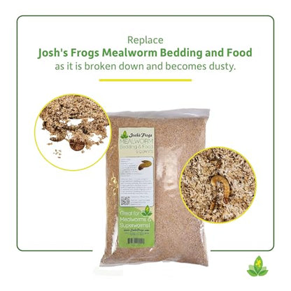Josh's Frogs Mealworm & Superworm Wheat Bran Bedding and Food Source (5 Quarts) - size: 2 Pound (Pack of 1)
