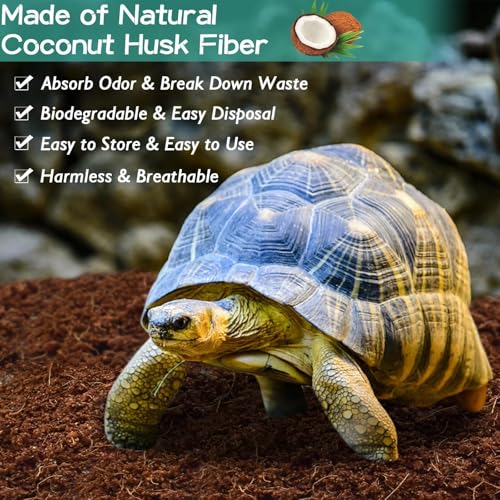 Halatool Compressed Coconut Fiber Substrate for Reptiles | 8 Pack Organic Coconut Substrate, Reptile Bedding for Geckos, Snakes, Lizards, Hermit Crabs & Tarantulas - color: 8 pack